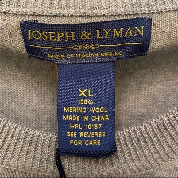 JOSEPH &Lyman sweater grey slim fit size XL gorpcore men’s merino wool - Picture 2 of 8
